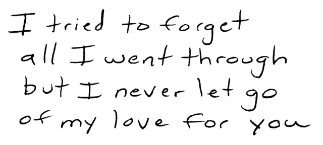 I tried to forget